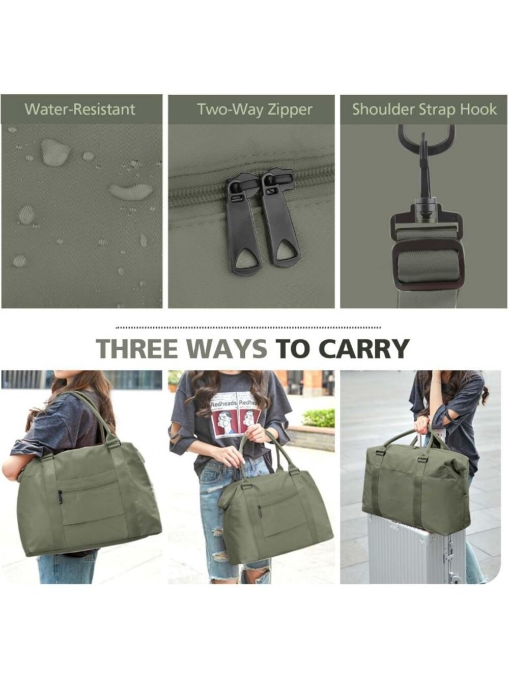 Waterproof Travel Duffle Bag - Versatile Weekender Tote, Gym & Hospital Bag - Picture 6 of 7